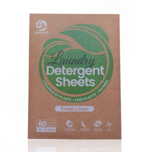 Eco Friendly Clothes Washing Tablets Biodergradble Fresh Linen Scent Laundry Detergent Sheets With Enzyme