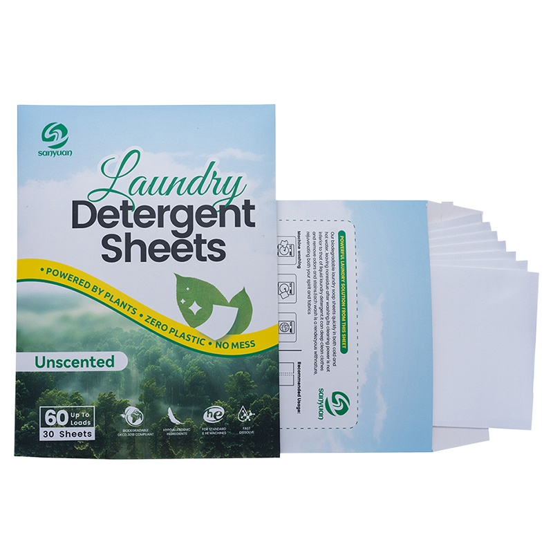 2025 New Laundry Detergent Sheets Unscented Antibacterial Antifungal Biodegradable Laundry Detergent Sheet With Enzyme - Image 3