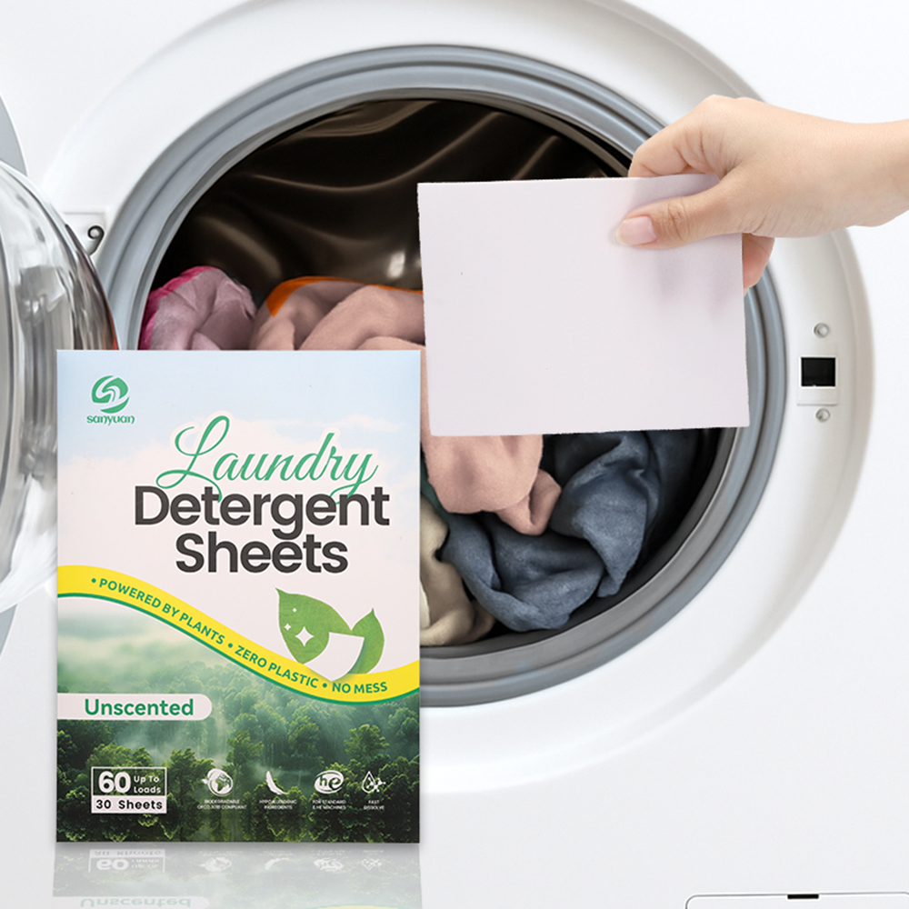 2025 New Laundry Detergent Sheets Unscented Antibacterial Antifungal Biodegradable Laundry Detergent Sheet With Enzyme - Image 4
