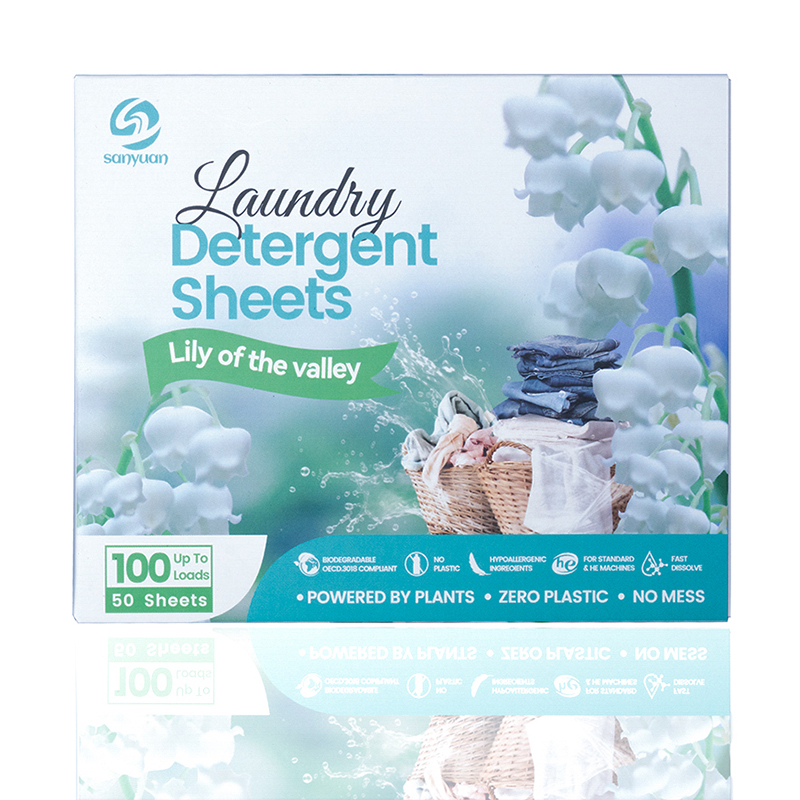 Hot Sale Eco-friendly Biodegradable Lily of the Valley Scent Deep Clean Laundry Detergent Sheets High Foaming Clothes Washing Strips - Image 2