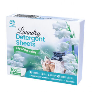Hot Sale Eco-friendly Biodegradable Lily of the Valley Scent Deep Clean Laundry Detergent Sheets High Foaming Clothes Washing Strips