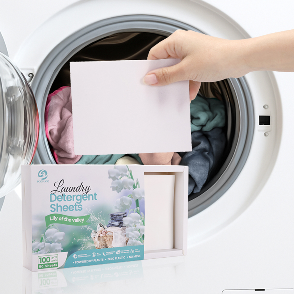 Hot Sale Eco-friendly Biodegradable Lily of the Valley Scent Deep Clean Laundry Detergent Sheets High Foaming Clothes Washing Strips - Image 4