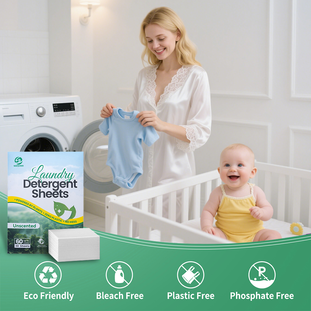 2025 New Laundry Detergent Sheets Unscented Antibacterial Antifungal Biodegradable Laundry Detergent Sheet With Enzyme - Image 8
